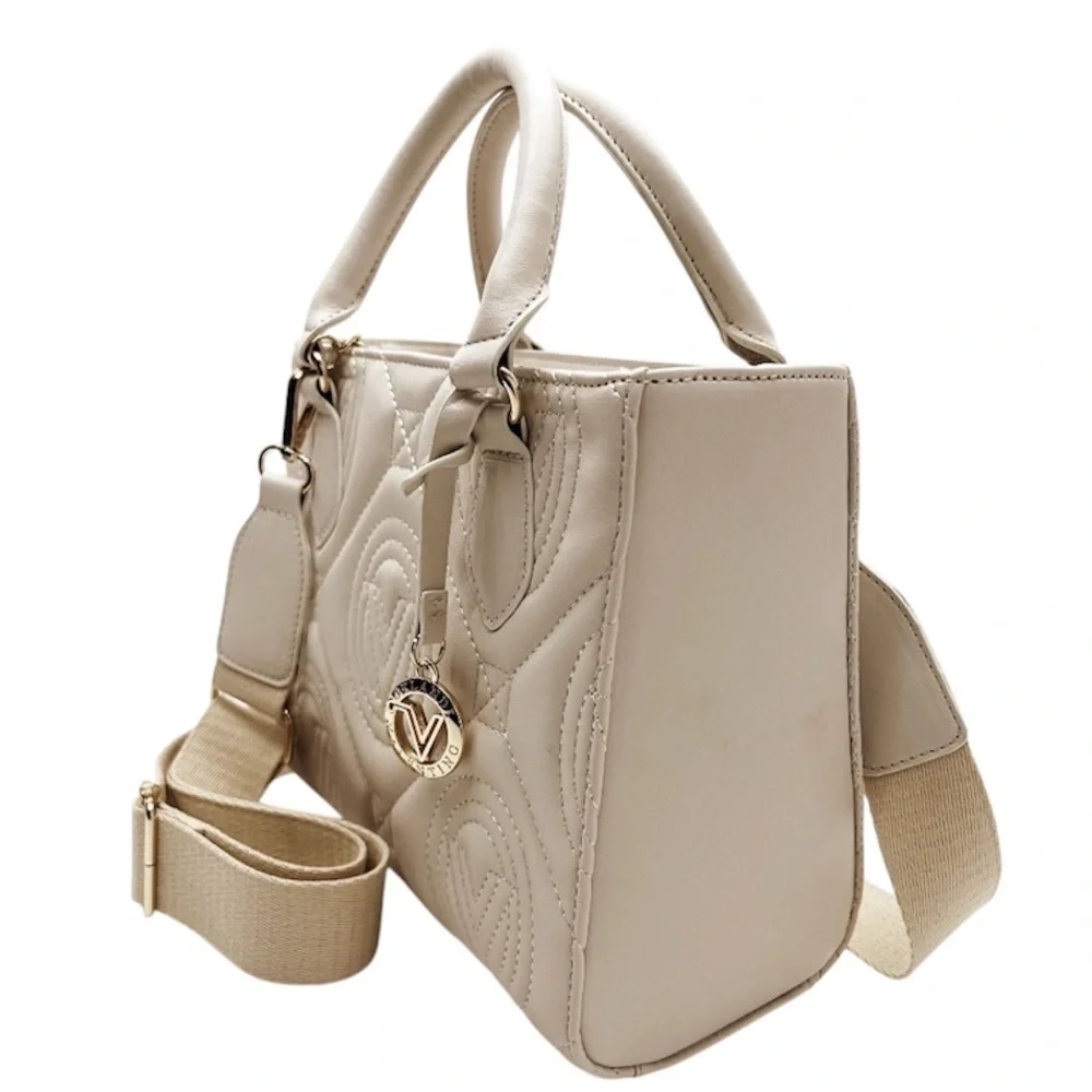 Valentino Orlandi Elegant Lt. Beige Quilted Handbag, NWT - Picture 4 of 4